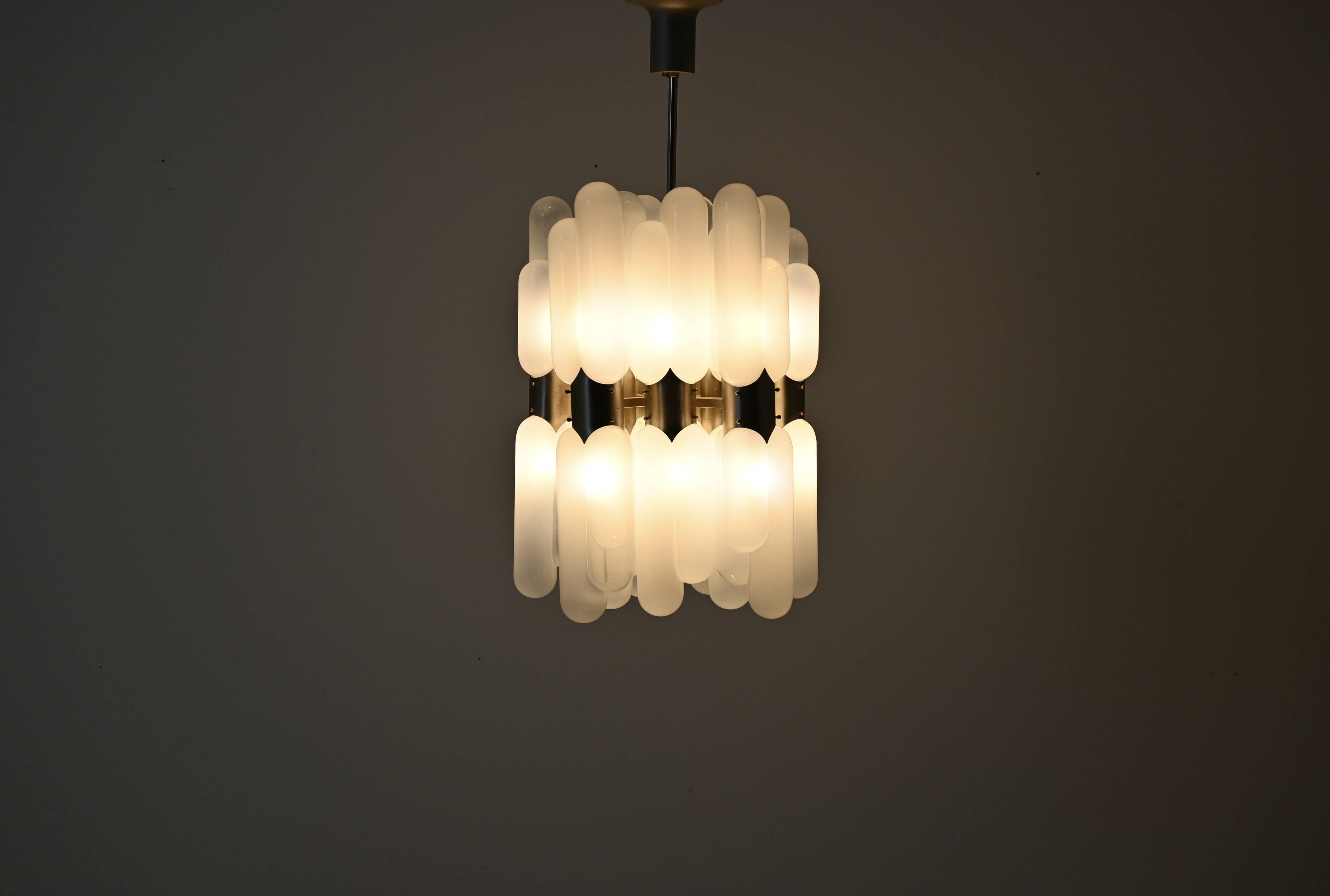 “Torpedo” chandelier by Carlo Nason for Mazzega, 1960s