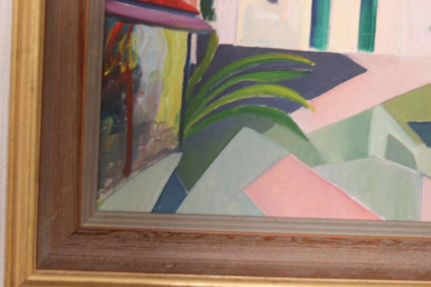 Original Swedish Oil on Canvas – “City View” by Gösta Sigfrid
