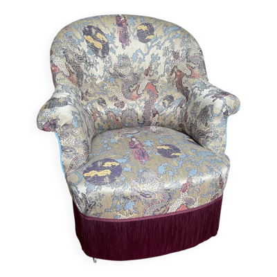 Fauteuil crapaud restauré Nobilis