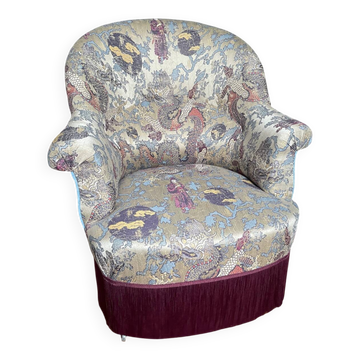 Fauteuil crapaud restauré Nobilis