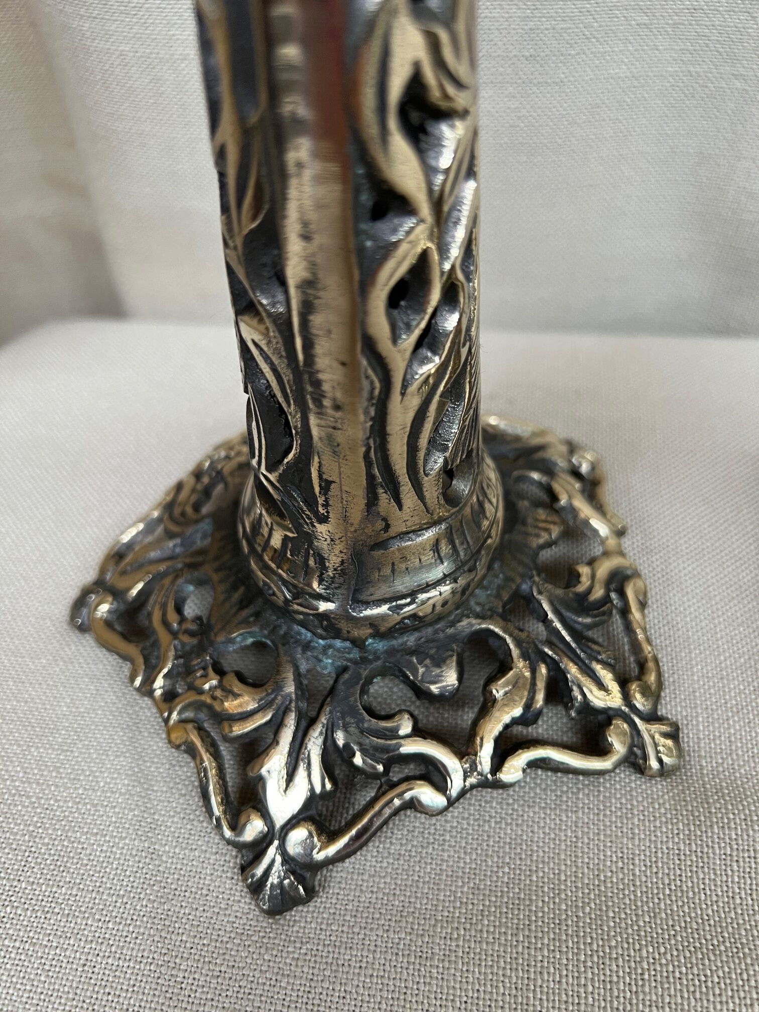 Pair of Art Deco candle holders.