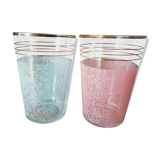 Pair of granite glasses