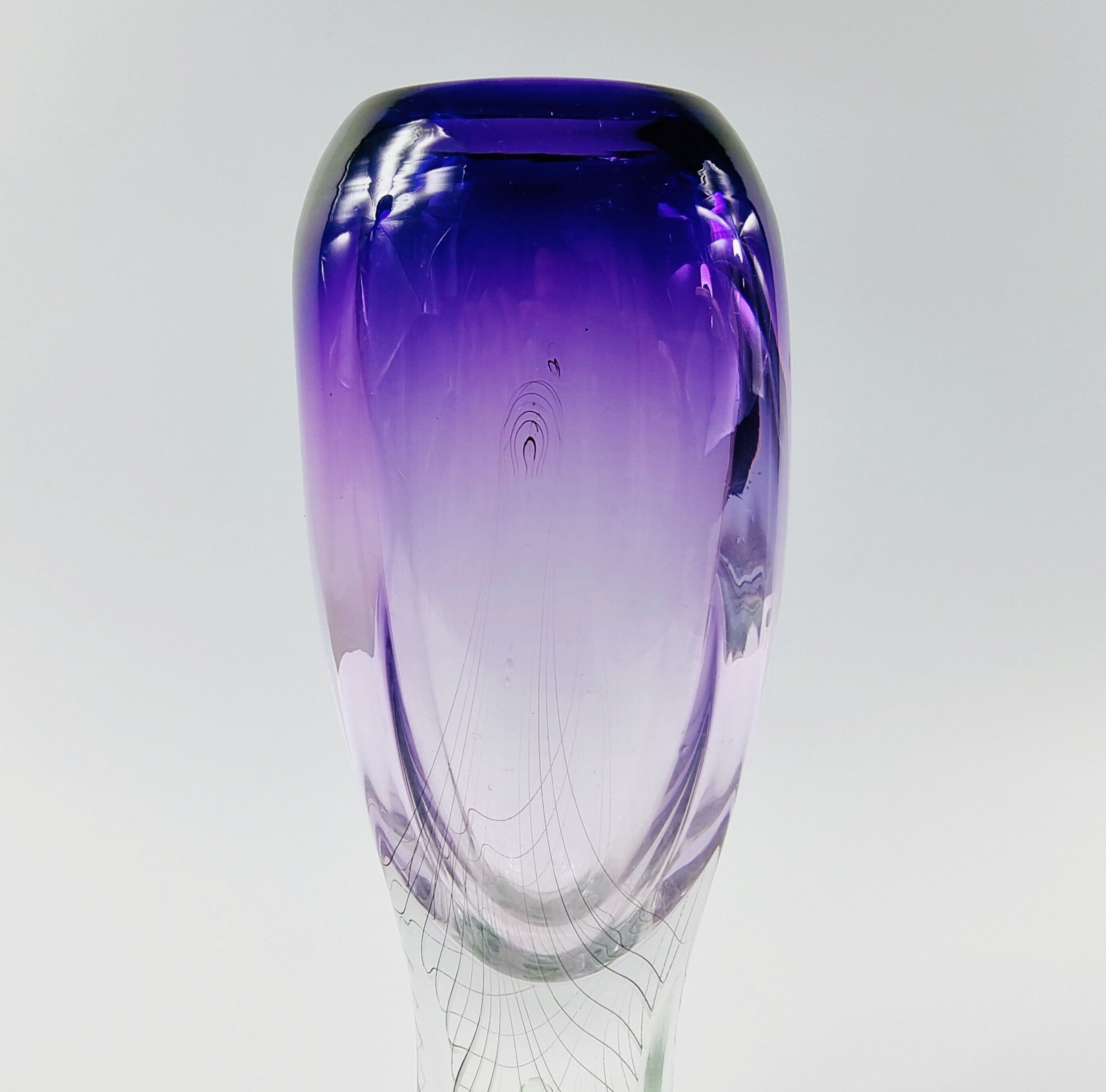 Art Glass Crystal Vase by Adam Jablonski, 1980s
