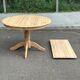 Table de repas ronde extensible en bois massif brut