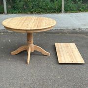 Table de repas ronde extensible en bois massif brut