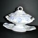 Antique earthenware sauceboat from CREIL MONTEREAU LM&Cie 1840-1870
