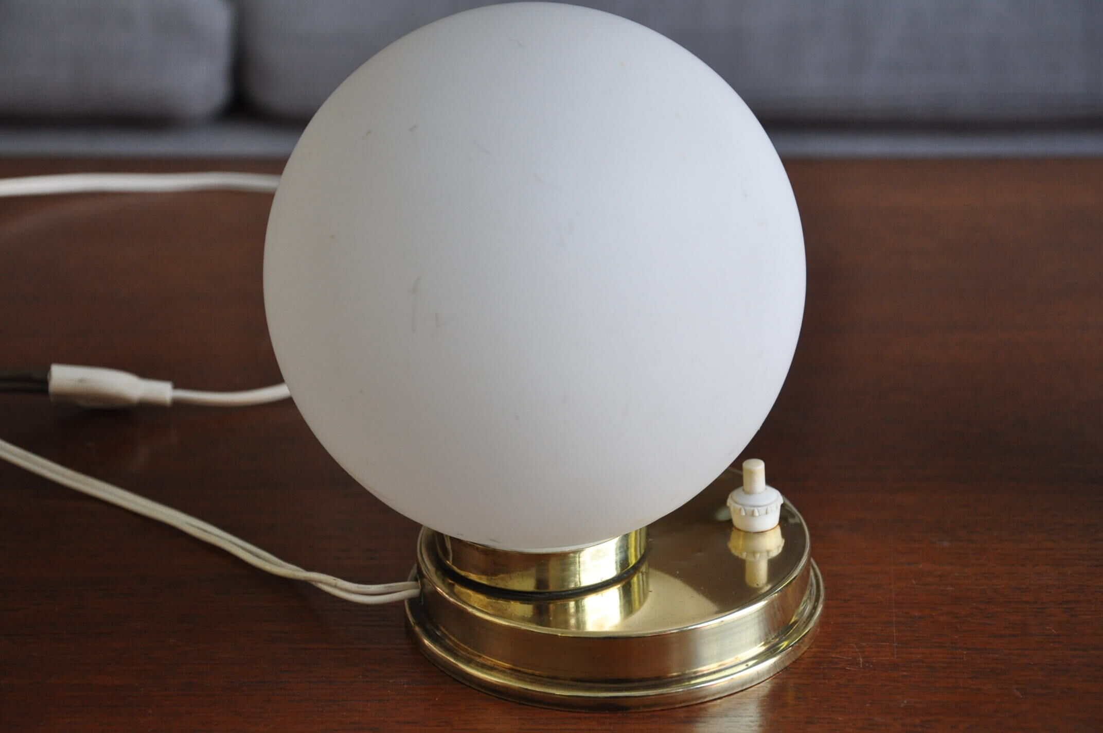 Brass lamp 50s opaline