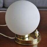 Brass lamp 50s opaline