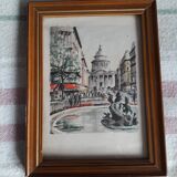 Tableau ancien de Paris signé Franz Herbelot