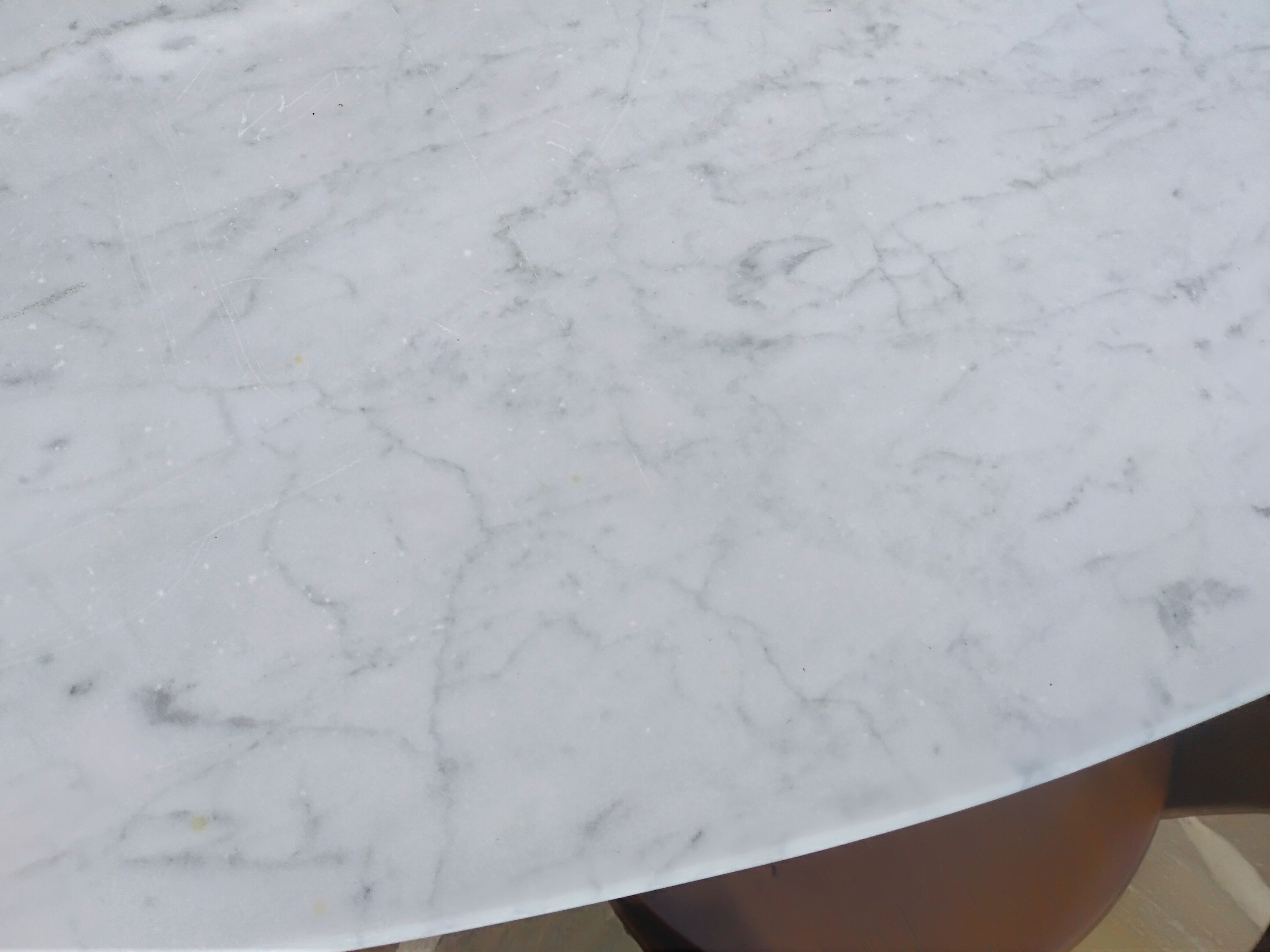 Former large parisian bistro table marble 1940s