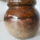 Vintage Fat Lava Vase: West German Brown Glazed Ceramic, Retro Boho Decor