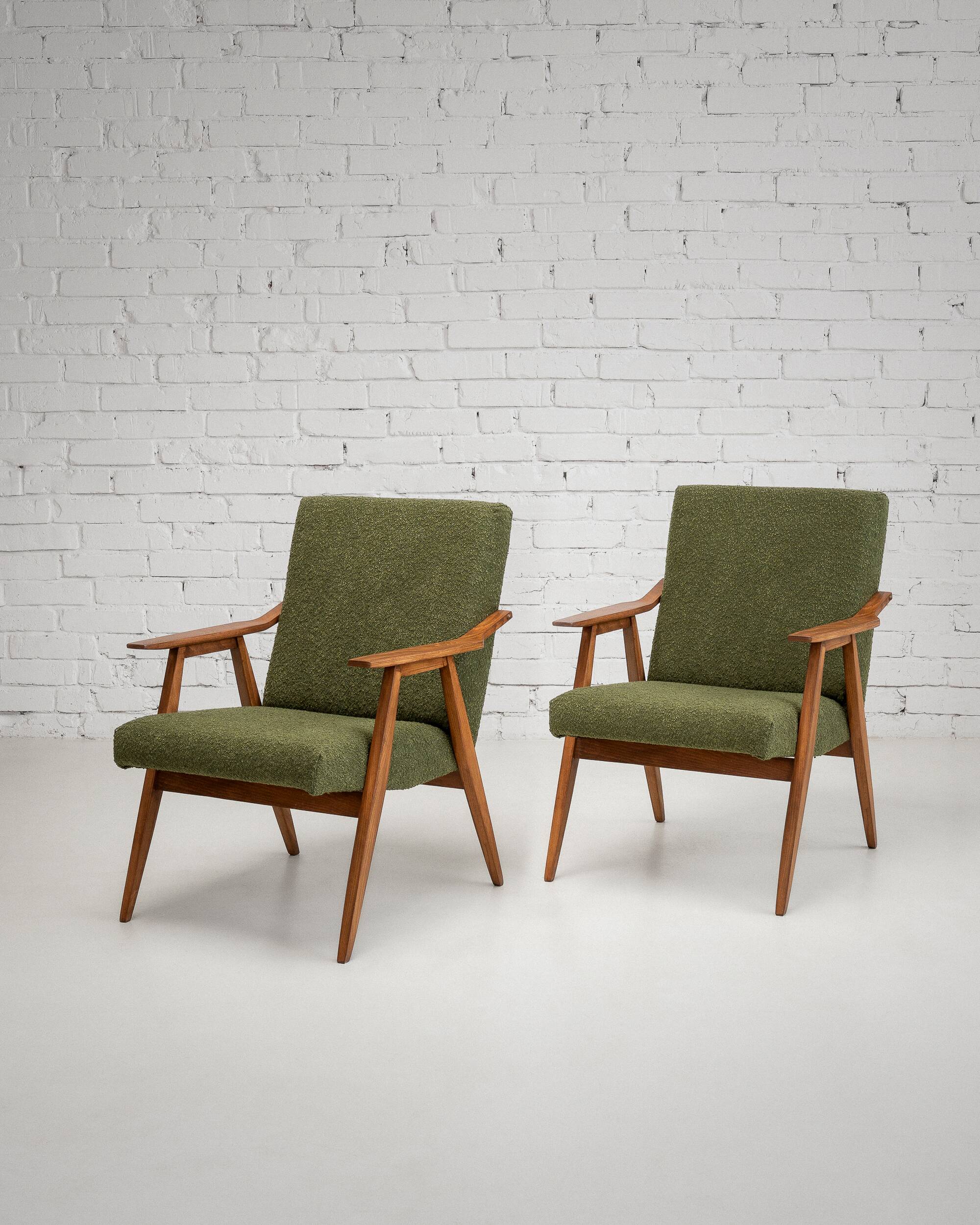 Fauteuils Radomsko vintage du milieu du siècle des années 1960, lot de 2