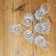 Service of 6 vintage crystal champagne flutes
