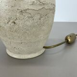 Large Travertine Marble Fratelli Mannelli Style Table Light Base, Italy, 1970s