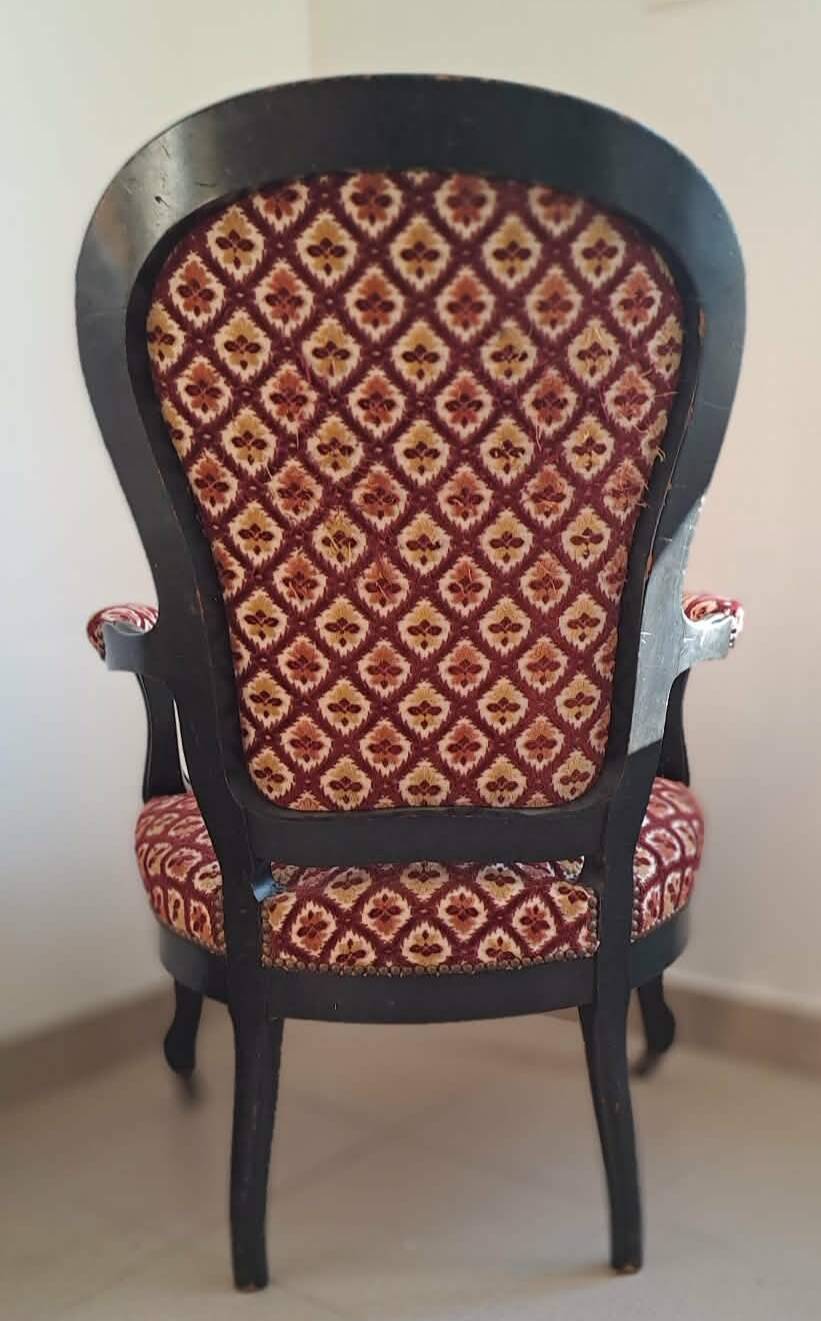 Napoleon III style bergère armchair