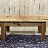 Cherry wood coffee table with sliding top, work from the 70s