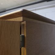 French wardrobe with tapered legs, 3 doors, 1 mirror, 27*130 and 1 t.