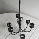 Black metal pendant chandelier.