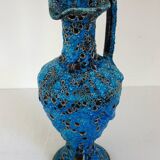 Large Fat Lava enamel vase by Charles Cart, Sea Foam, 1960