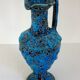Large Fat Lava enamel vase by Charles Cart, Sea Foam, 1960