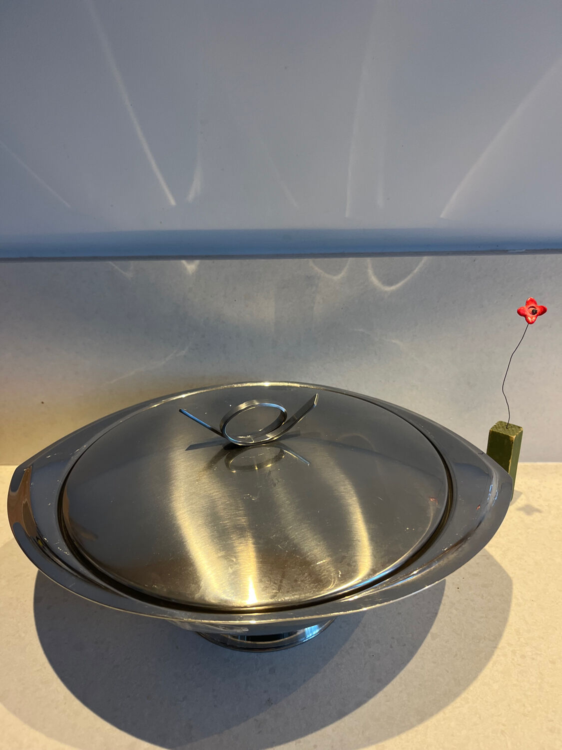 Chrome soup tureen Guy Degrenne