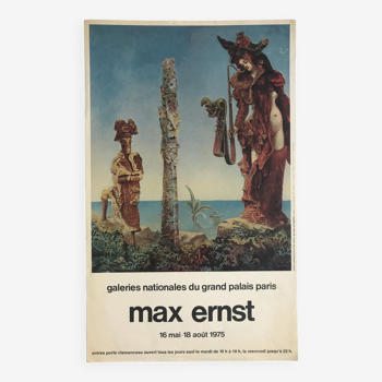 Affiche originale d'après Max ERNST, Grand Palais, 1975