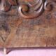 Old pediment in solid and marquetry wood