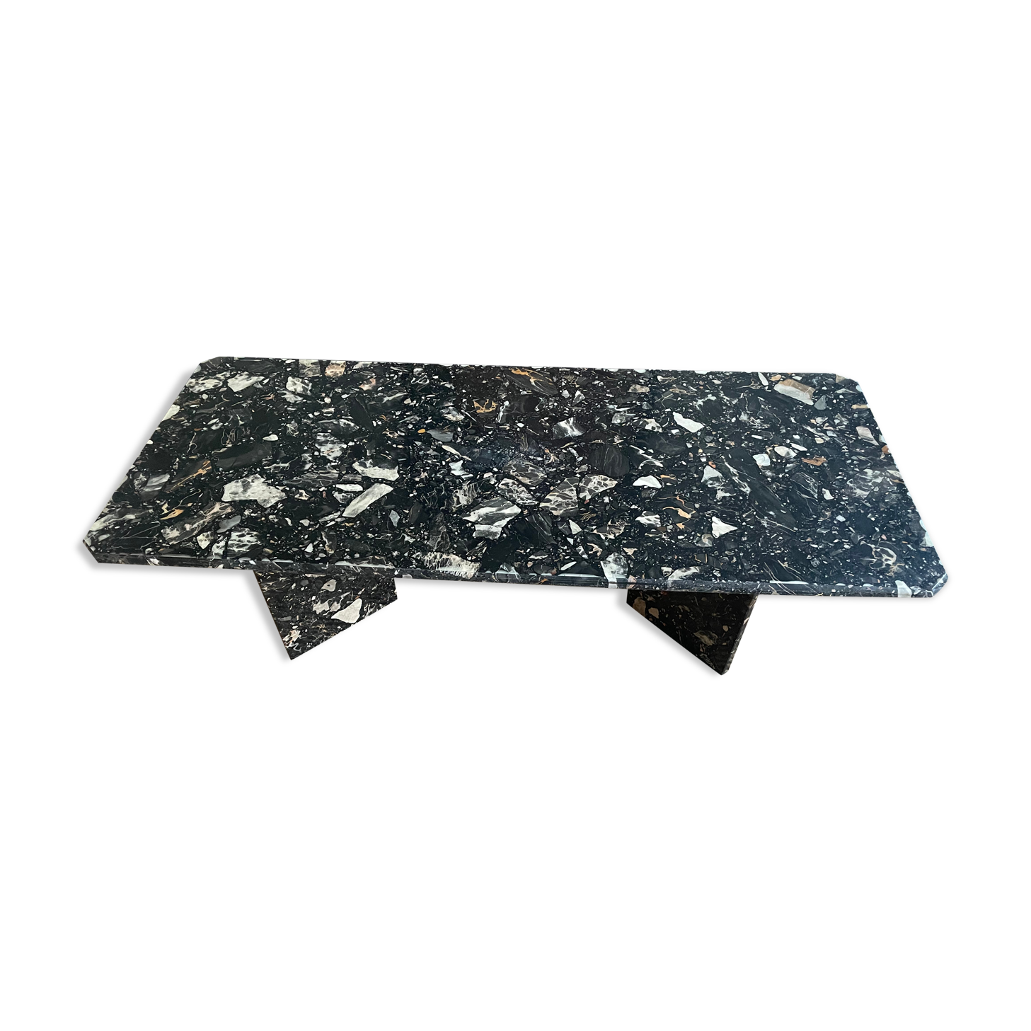 Terrazzo marble coffee table