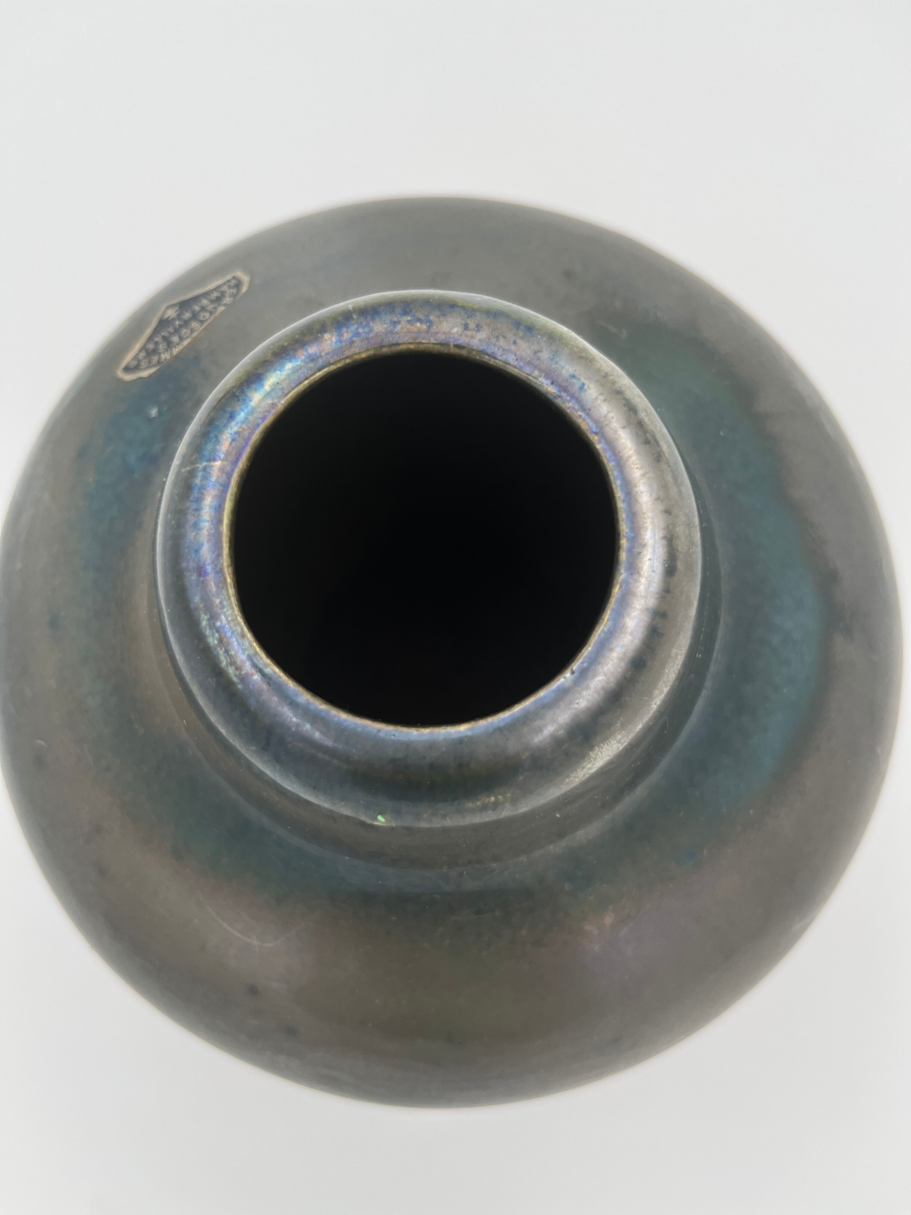 Rambervillers flamed sandstone vase attributed to A. Cytère