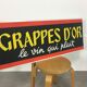 Billboard vintage wine deco bistro "grappes d'or"