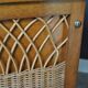 Coffre banc rotin 1960 vintage