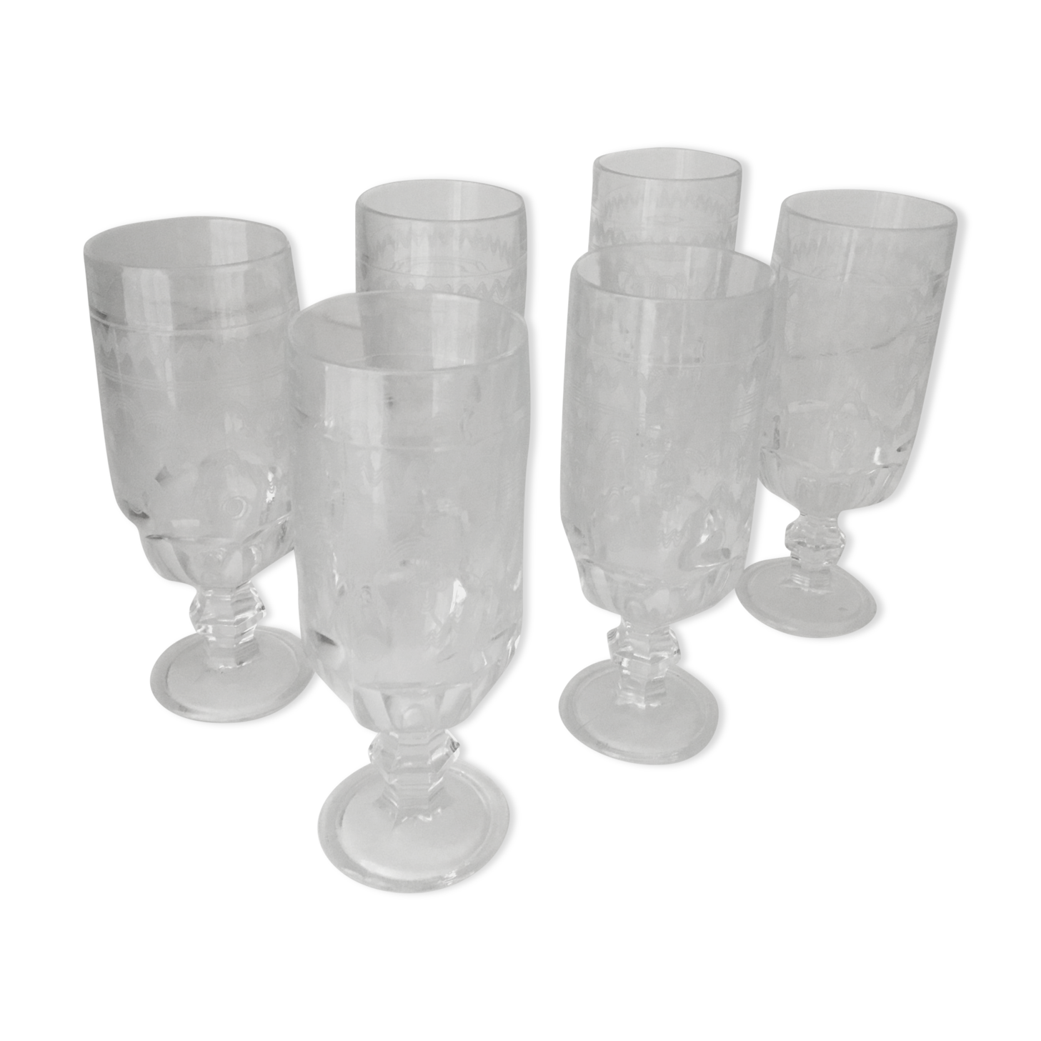 6 champagne glasses Made in Italy