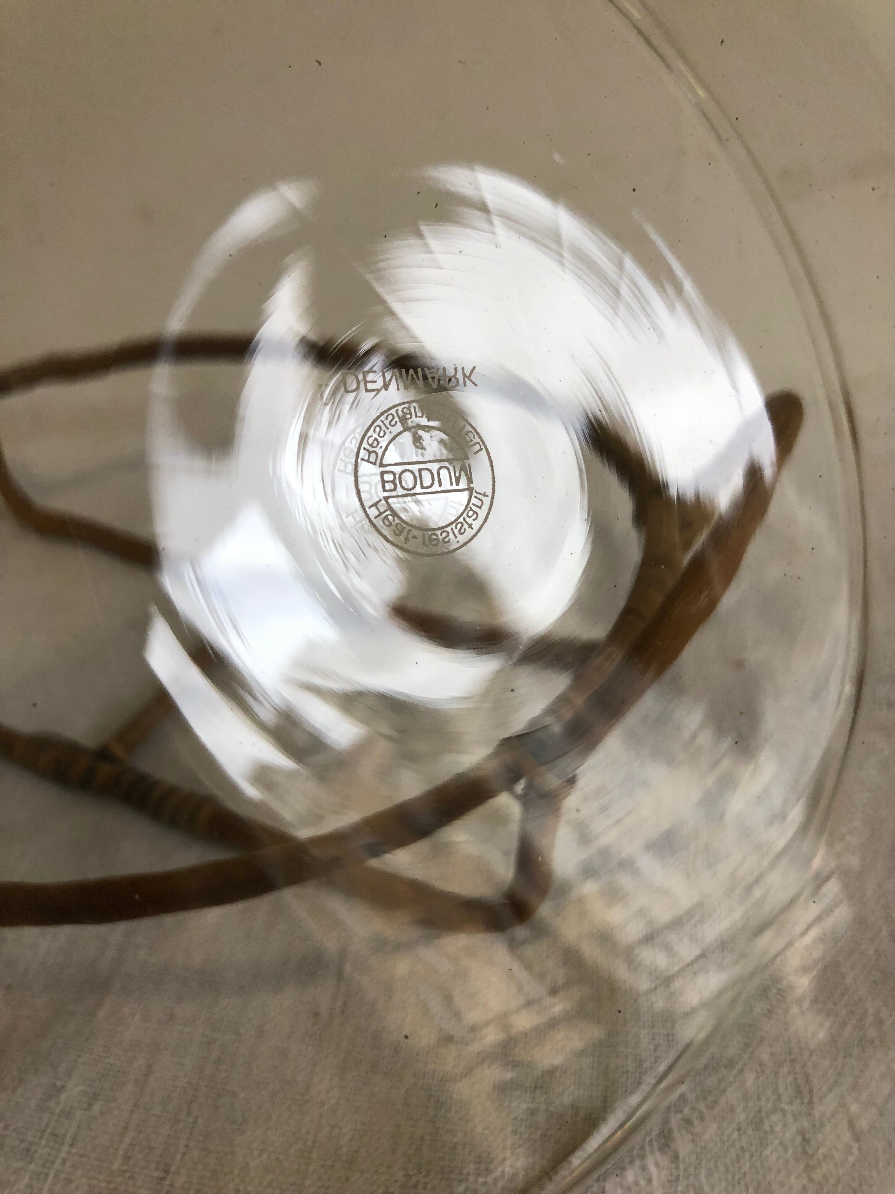 Bodum Denmark 70's dish - rattan handles