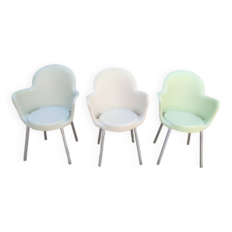 3 Sintesi designer armchairs, gogo model