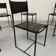 6 leather chairs "101" Italian design Belotti Alias 1980 vintage