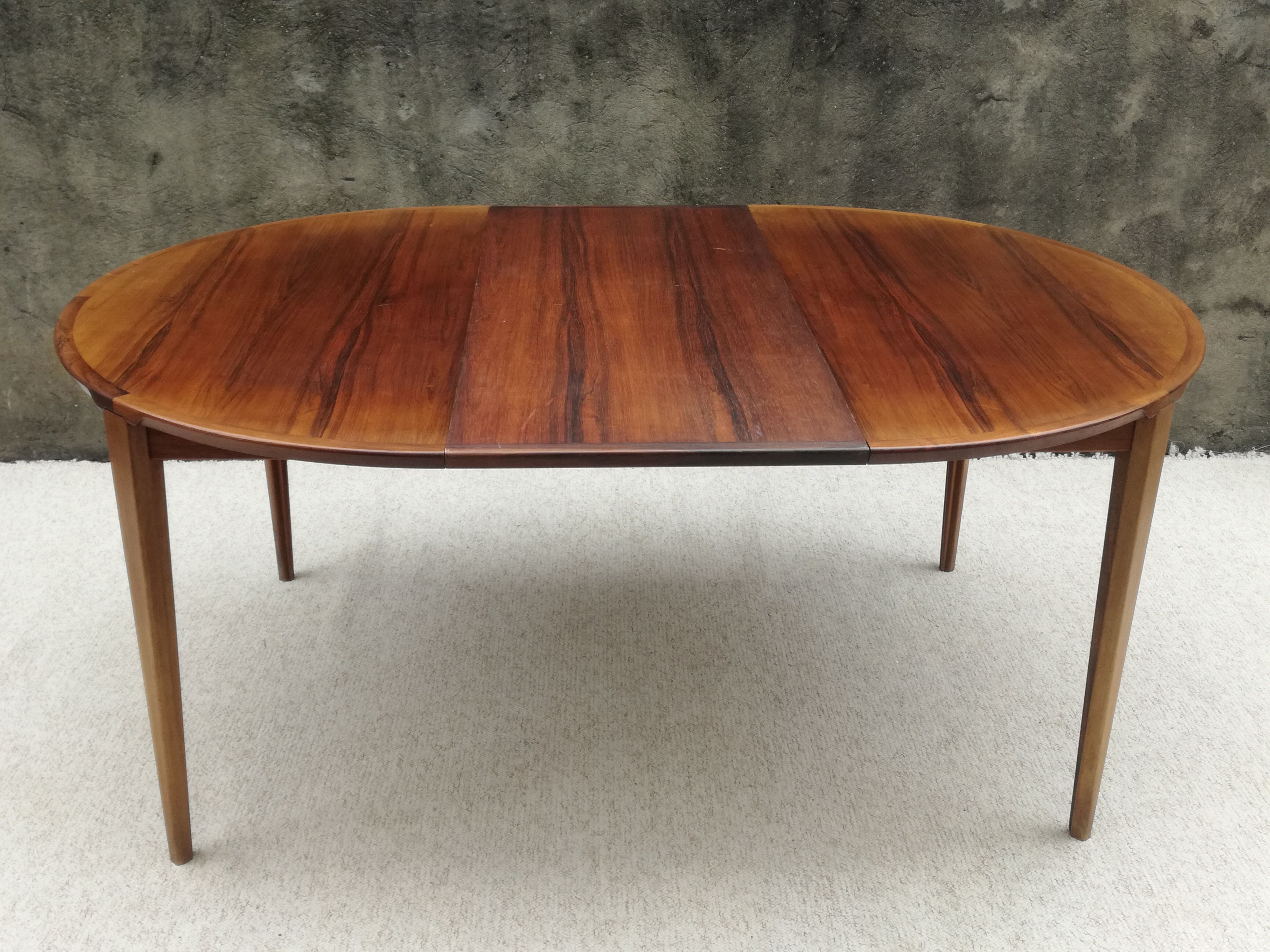 Palissandre Dining Room Table by Henry Rosengren Hansen, Denmark, 1960s