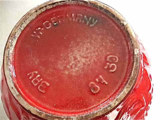 Red vase West Germany