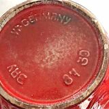 Red vase West Germany