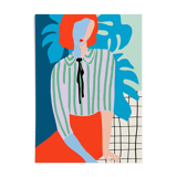Illustration A4 - La dame aux monsteras 21x29,7 cm
