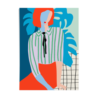 Illustration A4 - The Lady in the mönsterås 21 x 29, 7 cm