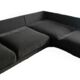 Canapé en velours Roche Bobois, canapé d'angle noir