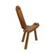 Mid Century Brutalist Tripod Chair Solid Oak Spain