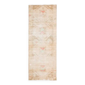 Tapis couloir vintage en laine et coton turc noué à la main beige 111x305
