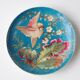 Exotic bird plate late 19th century - B & Cie Creil & Montereau