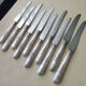 Set of 10 table knives in silver metal Louis XV style