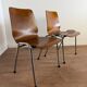 Vintage Pagholz stacking chairs in wood and metal