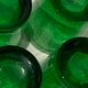 6 green whiskey glasses, bubbles and Biot soufflés