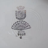 10 flat plates Digoin Sarreguemines mint gold