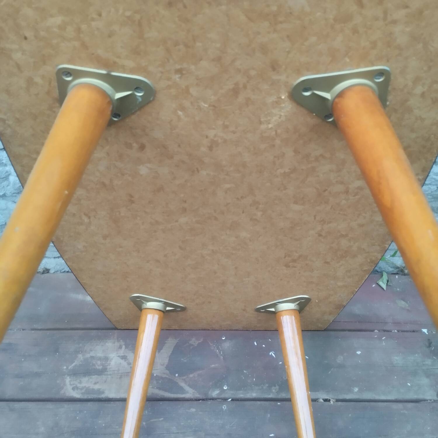 Coffee table. Compass legs. 1960s/70s