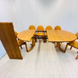 Ensemble de salle à manger de table extensible et 6 chaises